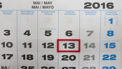 Heute ist der Freitag der 13. Mai.