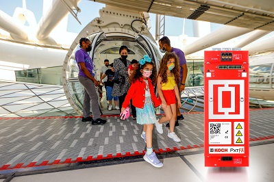 Hier sehen Sie das größte Riesenrad der Welt, dass Dubai Eye. Das dazugehörige Förderband ist mit unserem aktiven Energiemanagementgeräte PxtFX ausgestattet.